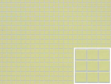 Dollhouse Miniature Tile: 1/4 Square, 12X16, Yellow